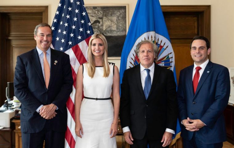 White House Advisor Ivanka Trump underlined “the world is more prosperous, more at peace when women across the globe can fully participate in the economy”