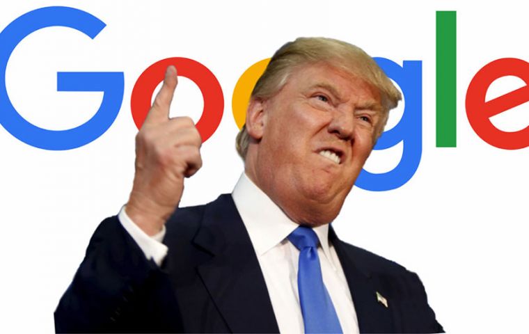 President Trump said Google had “really taken a lot of advantage of a lot of people, it's a very serious thing”