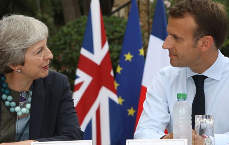 PM May holidayed in Italy, then met President Macron on the Cote d'Azur before travelling to South Africa, Nigeria and Kenya last week on an official visit  (Pic PA)