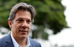 Haddad, an ex mayor of Sao Paulo, will likely become PT’s presidential candidate within days as imprisoned Lula da Silva was barred from running. Photo: Reuters