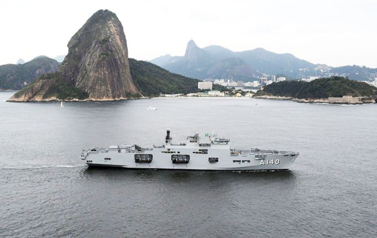 PHM Atlantico entering her home port of Rio do Janeiro 
