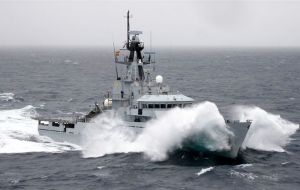 HMS Clyde was too busy also trying to avoid the storm 