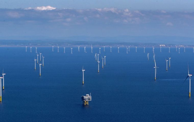Each turbine stands 190m high, with the wind farm covering an area of 55 145 sq km. It can generate 659 megawatts - enough power for 600,000 homes.