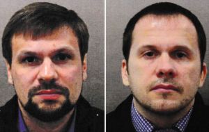 UK prosecutors identified two Russians, operating under aliases, whom they accused of trying to murder the Skripals with a military-grade nerve agent