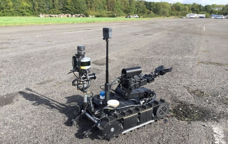 Project Minerva tests cutting-edge robots and drones at DSTL, Porton Down. 