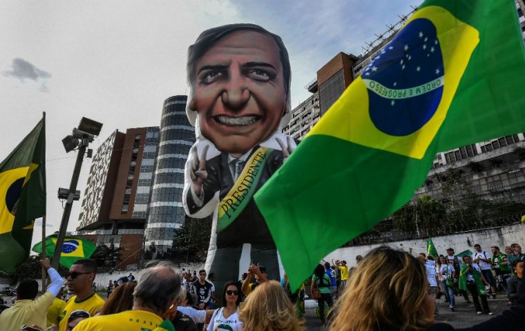 Bolsonaro, who is in the hospital and unable to campaign, has 28.2% of voter support, according to the survey by pollster MDA