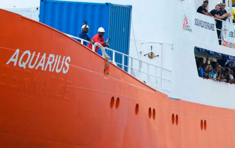 After being stripped of its Gibraltar registration, the Aquarius has now lost its Panama flag too