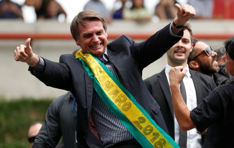 Bolsanaro described the birth of his daughter as a moment of “weakness” after his four sons.