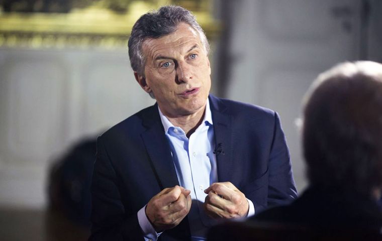 Macri was interviewed by the Bloomberg international television channel where he confirmed that he would be running for reelection in October 2019
