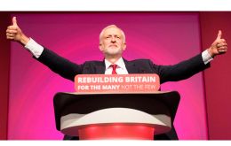 Mr. Corbyn vowed to end the “greed-is-good” culture that has dominated politics and “kickstart a green jobs revolution” (Pic SkyN)