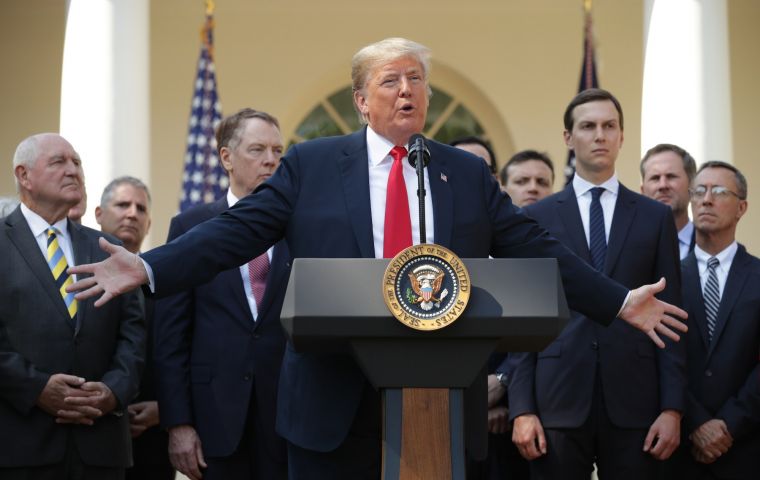 “We have negotiated this new agreement based on the principle of fairness and reciprocity,” president Trump said during a press conference in the Rose Garden