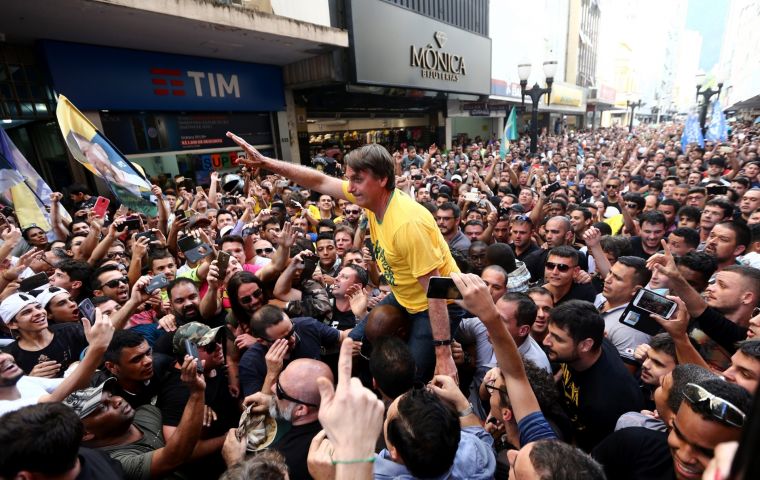That followed an Ibope poll on Monday that also showed Bolsonaro pulling away from Haddad, with a 10-point lead ahead of Sunday's first round.