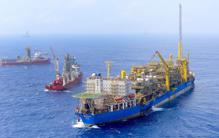 In South America, Brazil has 25 planned and announced FPSOs, followed by the Falkland Islands and Guyana with four and three FPSOs, respectively. (Pic Petrobras)