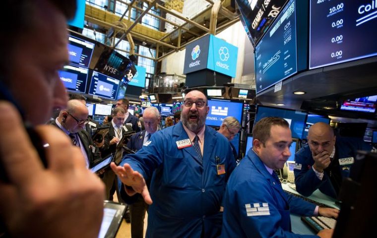 The Dow fell 831.8 points, or 3.15% to 25,598.7. The S&P 500 dropped 94.6 or 3.29% to 2,785.6 - the biggest one-day fall since early February.