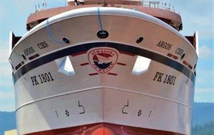 Argos Cies the last new trawler registered in the Falklands