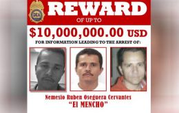 The reward for info leading to the arrest of Nemesio Oseguera Cervantes, El Mencho, is one of the highest offered by the U.S. State Department’s Narcotics