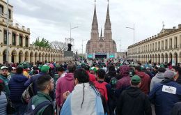 The rally in itself and the place chosen was most significant: Lujan cathedral is the home of Argentina's patron saint, Our Lady of Luján