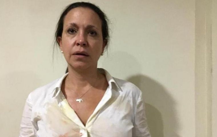 María Corina Machado was attacked on Wednesday during a political act.