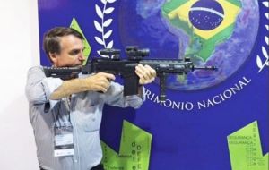 Bolsonaro also indicated he would seek to loosen Brazil's gun laws before he even takes office, insisting that more widespread gun ownership would help to cut crime