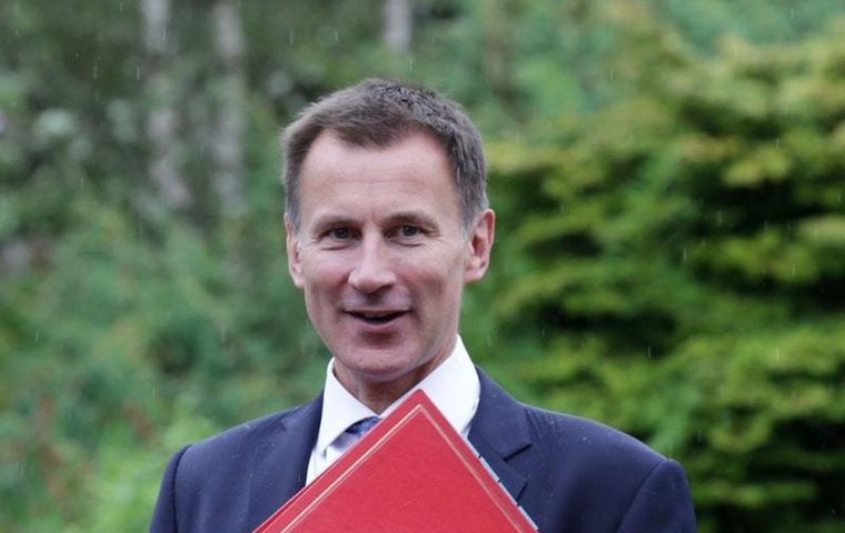In comments ahead of a speech in London, Jeremy Hunt said Britain would form “an invisible chain linking the world's democracies”