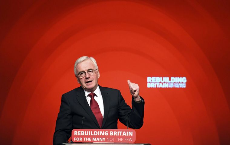 John McDonnell said Labour would vote in favor of a Brexit deal that “protects jobs and the economy” but admitted it was “not the way it is at the moment”