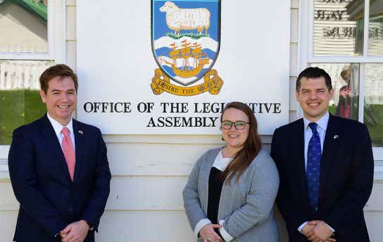 The US congressional staffers at Gilbert House this week: (L-R) Chris Crawford, Ryan Evans, and Igor Khrestin