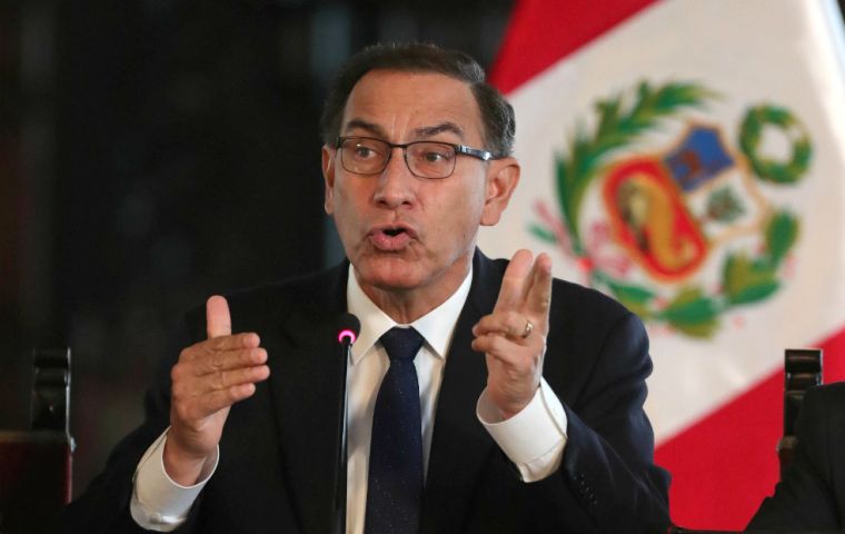 “We must work together in the frontal fight against corruption. In democracy, without threats or armoring,” Vizcarra tweeted.