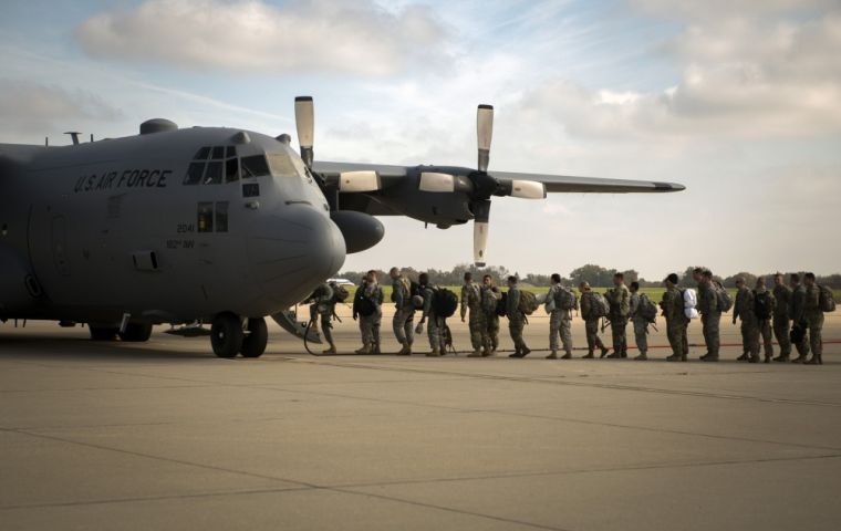 Washington wants to send 400 civilian and military personnel as well as eight aircraft for a week, from November 26 to December 3