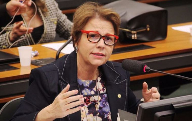 Tereza Cristina, 64, a lawmaker from the farming state of Mato Grosso do Sul, is an agronomist by training and a staunch advocate of Brazil’s agribusiness sector