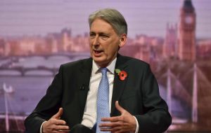 Britain's economy minister, Philip Hammond, said the improvement in the quarterly figures show the “underlying strength” of the economy.