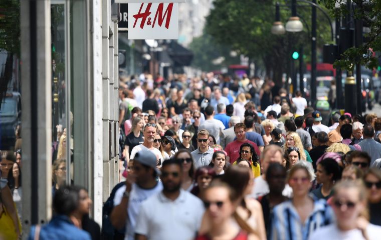 The spike was mostly reliant on a sharp pick-up in consumption, particularly of food and drink, during July, when temperatures regularly surpassed 30 Celsius