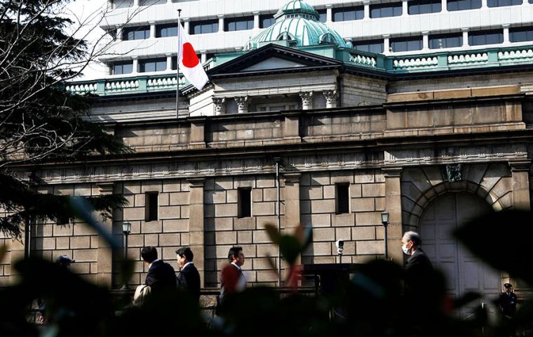 The 553.6 trillion yen (US$ 4.87 trillion) of yen assets the Bank of Japan holds are worth more than five times the world's most valuable company Apple Inc. 