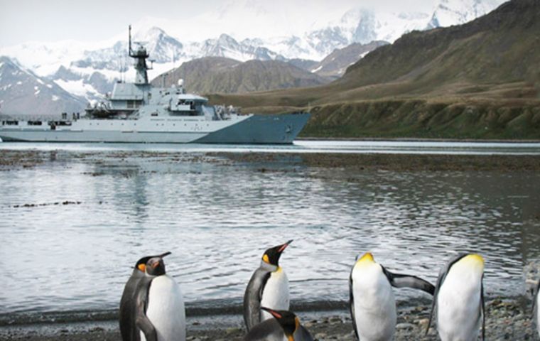 It’s HMS Clyde task to provide support and reassurance to the small number of people who inhabit the island chain 