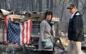 Trump stopped first in Paradise, where he called the damage “total devastation.” “We've never seen anything like this in California” 