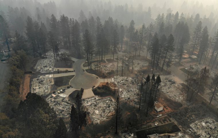 The vast majority of the deaths, 77 total, were due to the Camp Fire in Northern California's Butte County, making it the deadliest fire in the state's history