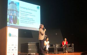 At the Argentine Congress a Q&A session with Deputies and Senators, Katie's topics included future farming challenges and the importance of co-operatives