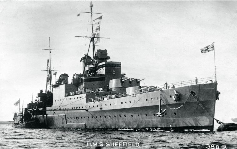 HMS Sheffield played a vital role in Scandinavia during WW2 and assisted with the evacuation of Andalsnes in 1940