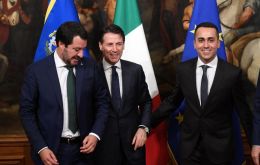 PM Giuseppe Conte with deputies Matteo Salvini and Luigi Di Maio on Monday, said the objectives for 2019 had already been fixed