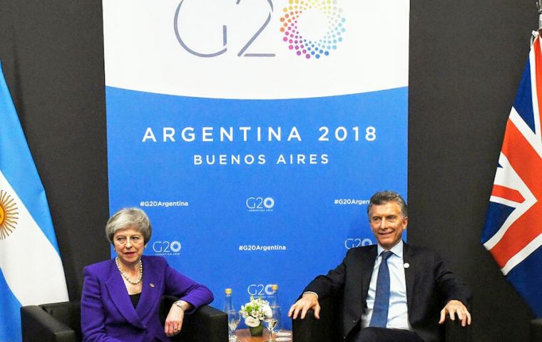 Macri and May talked frankly in a positive atmosphere perhaps with a post-Brexit scenario in mind.
