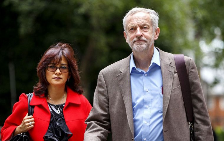 Corbyn is married to Mexican lawyer and activist Laura Álvarez. (Pic Shutterstock)