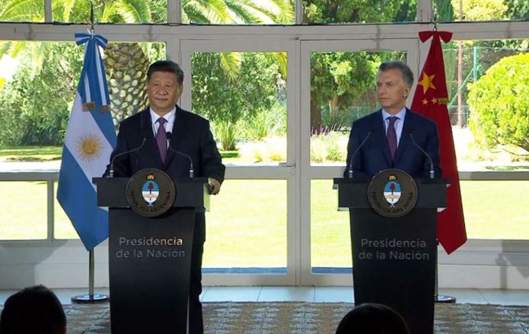 Macri underlined that Argentine food exports are becoming increasingly more welcome in Chinese markets.