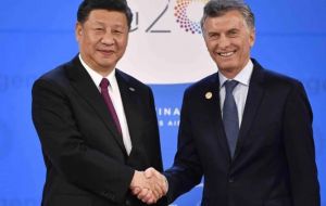 Xi congratulated Macri on the successful G20 summit and underlined the ”the firm defense of multilateralism and free trade to build an open global economy”