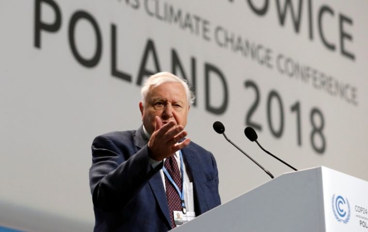 Sir David called on global leaders and decision-makers, gathered in Katowice, to address climate change, the greatest threat facing the world “in thousands of years”