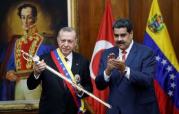 Turkish leader Recep Tayyip Erdogan condemned the economic sanctions that Maduro faces since 2017.