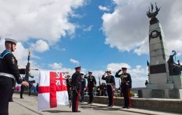 The Battle of the Falkland Islands memorial in Stanley