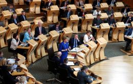 SNP, Labour, Green and Lib Dem members at Holyrood backed a motion rejecting the proposals, as well as the prospect of leaving without any deal