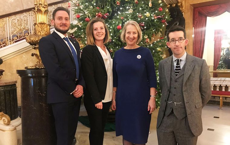 Michael Betts, MLA Teslyn Barkman, Sukey Cameron and Richard Hyslop (Photo: Foreign & Commonwealth Office)