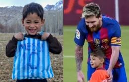 The picture (left) went viral and the dream of meeting Messi came true (right) in 2016.