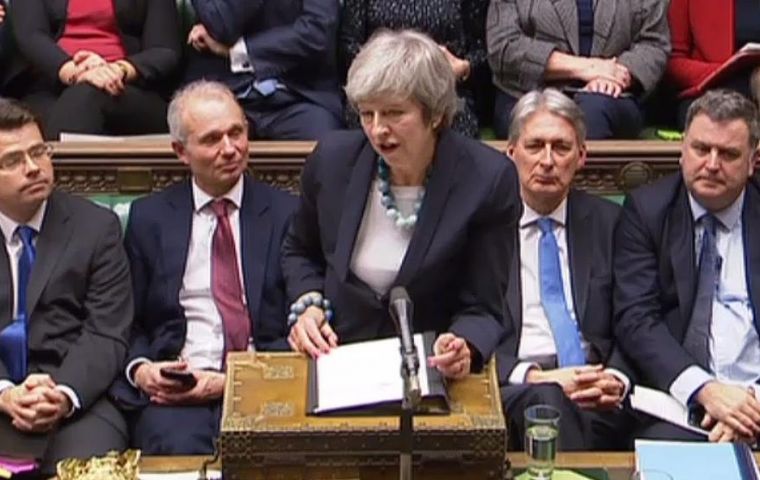 Mrs May said she would be “deferring” the Commons vote until she had made efforts to address concerns over the Northern Ireland border “backstop” plan.