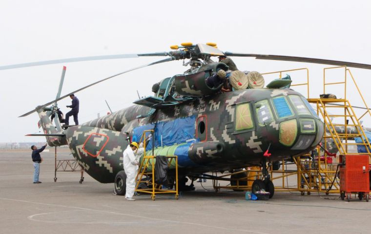 The Helicentro Peru, manned with Russian specialists, functions within the Peruvian Air Force Maintenance Service (SEMAN) in Lima.